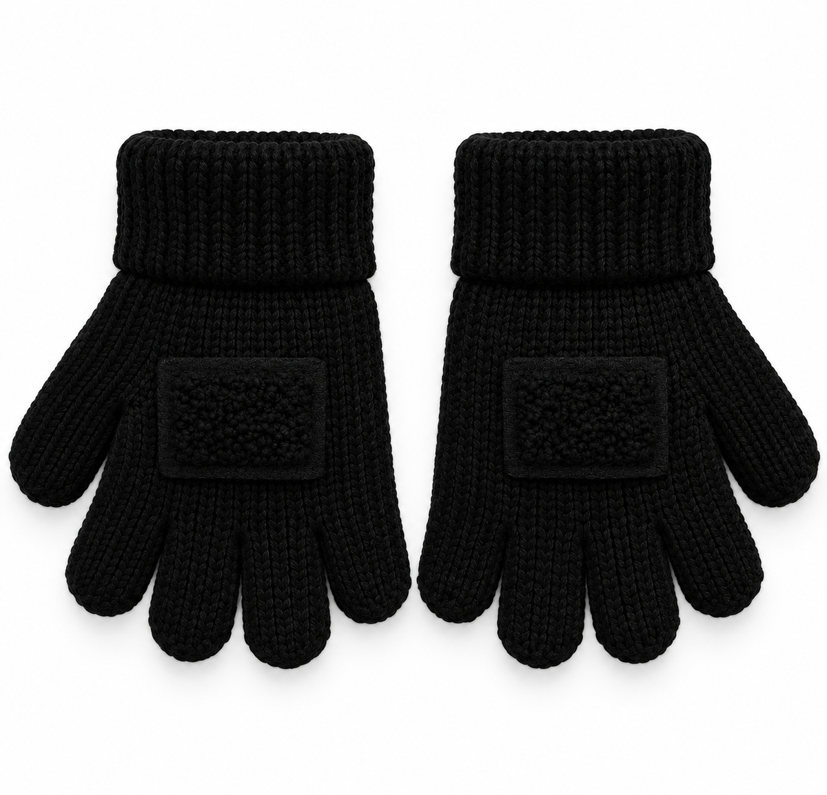 Black Gloves Black Furry Square