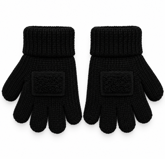 Black Gloves Black Furry Square