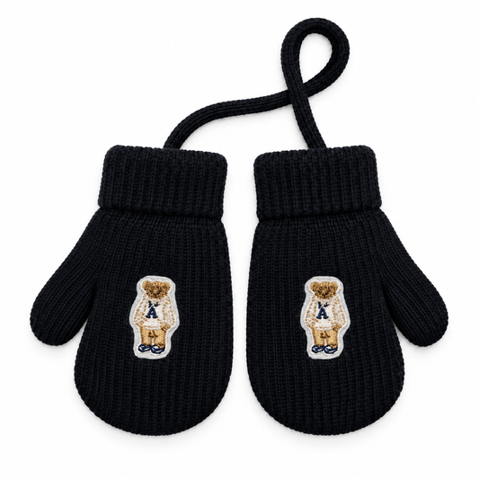 Black Mittens White Bear