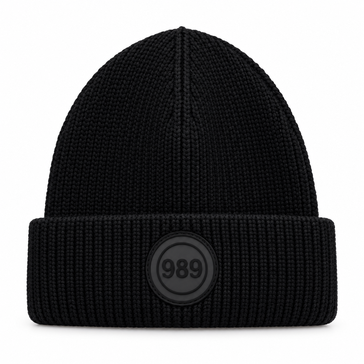Black Beanie - 989 Logo Patch