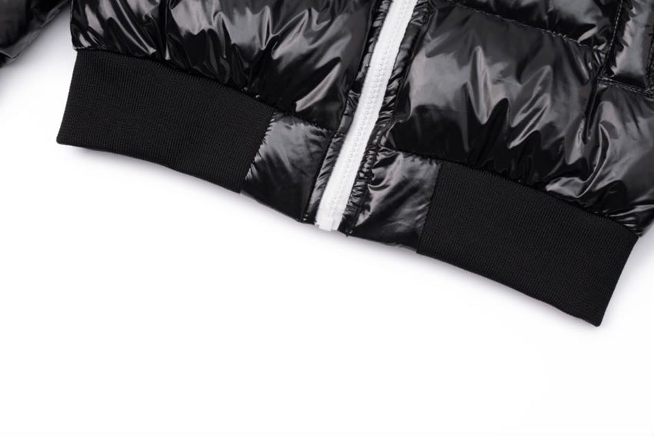 White Stripe Raccoon Fur Hood