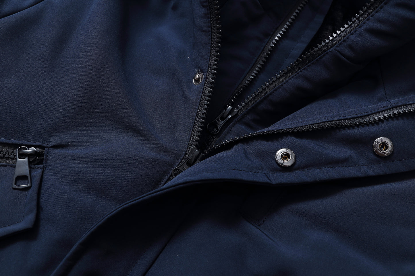 Navy WinterCrest Coat With Fur