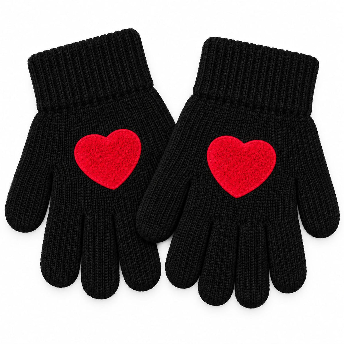 Black Gloves Red Heart