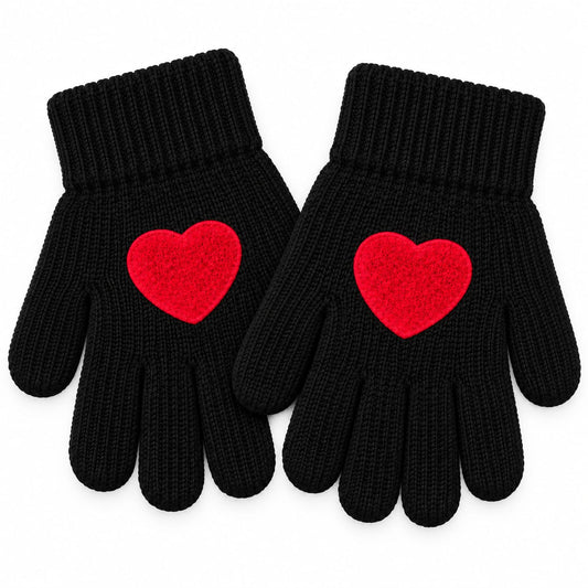 Black Gloves Red Heart